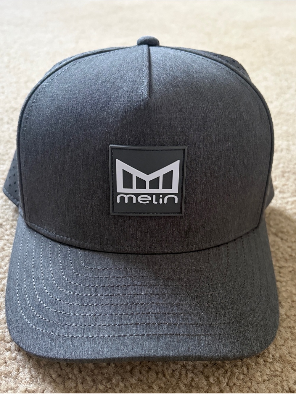 Melin Gray Hydro Odyssey Snapback Hat NWT
